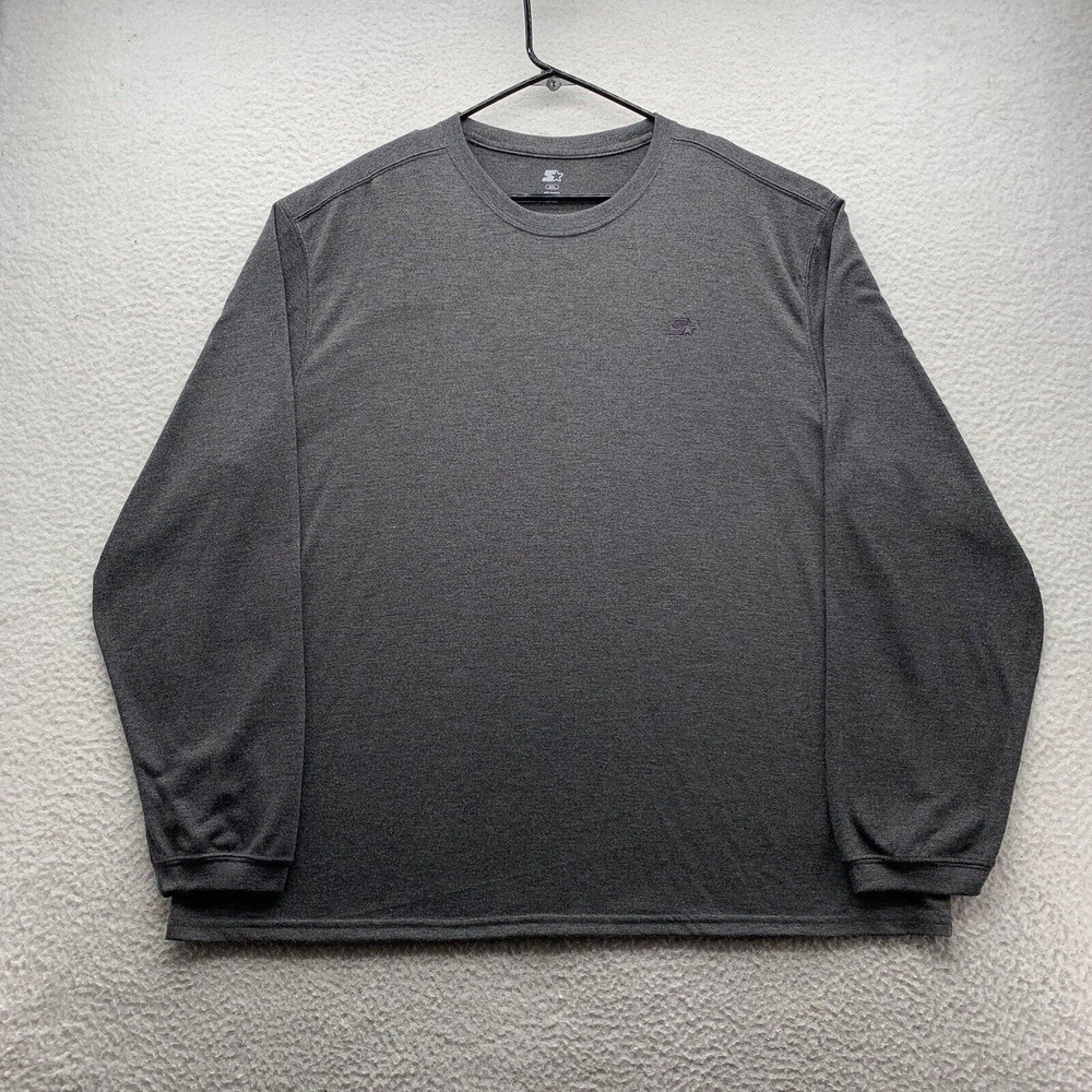 Starter T-Shirt Mens 3XL XXXL Activewear Athletic Heather Gray Gym Training